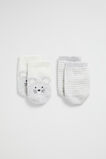 Mouse Sock 2 Pack  Light Grey Marle  hi-res