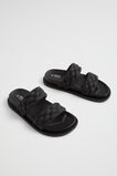 Plait Rubber Slide  Black  hi-res