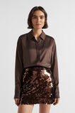 Silk Button Down Shirt  Deep Raisin  hi-res