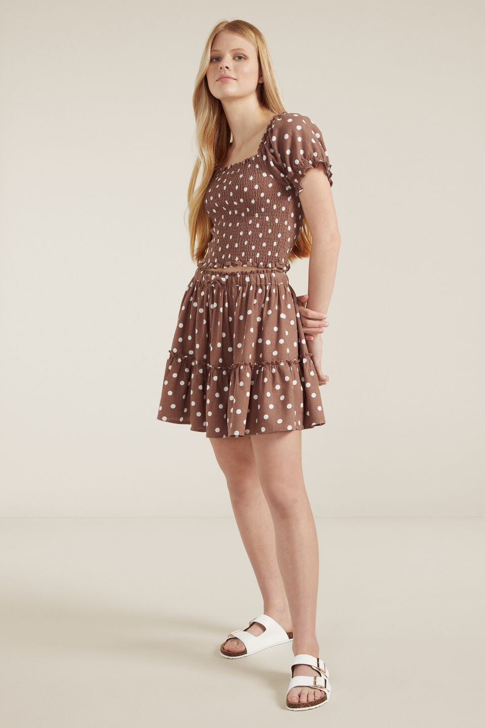 Linen Smocked Top  