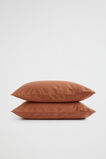 Alba Standard Pillowcase  Burnt Brick  hi-res