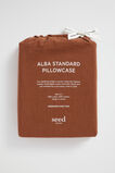 Alba Standard Pillowcase  Burnt Brick  hi-res