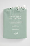 Alba Euro Pillowcase  Sage Green  hi-res