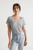 Linen Blend Stripe Tee  Deep Navy Stripe  hi-res