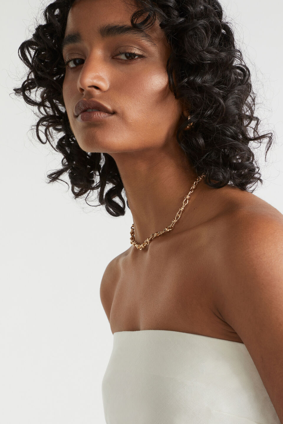 Knot Chain Necklace  Gold