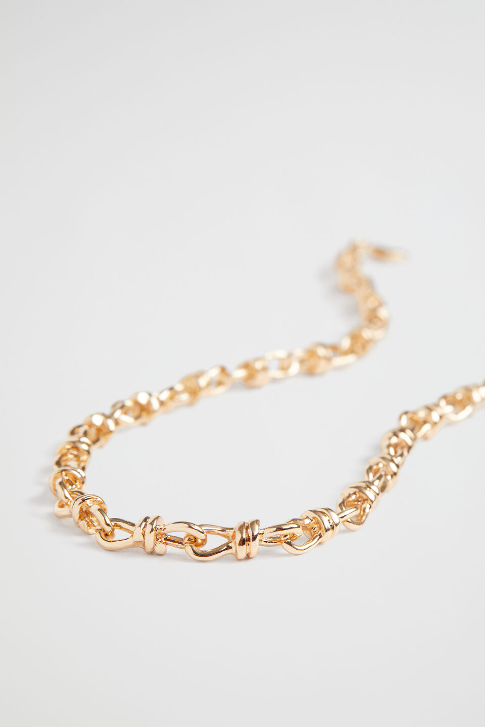 Knot Chain Necklace  Gold