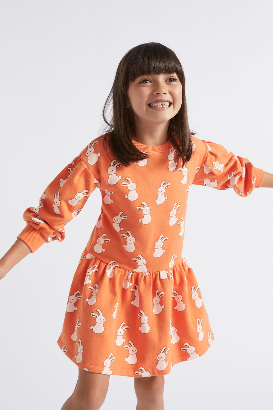 Bunny Yardage Dress  Apricot
