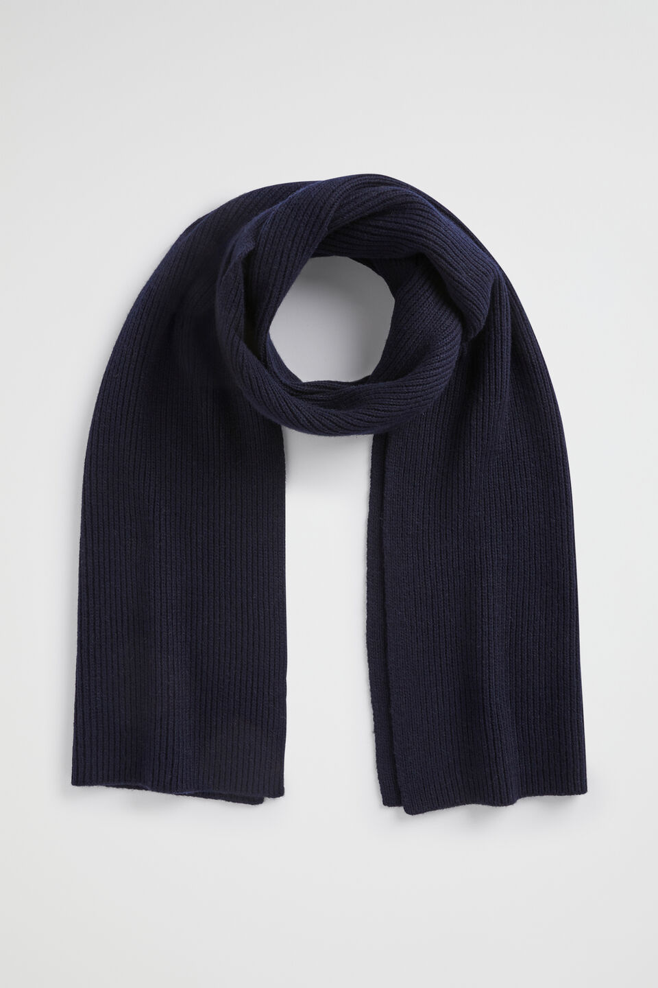 Rib Knit Scarf  Midnight Sky