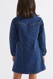 Collared Denim Dress  Indigo  hi-res