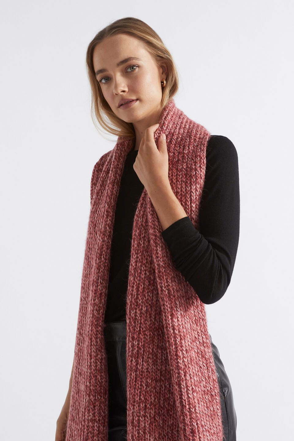 Multi Twist Knit Scarf  Sangria Primrose Twist