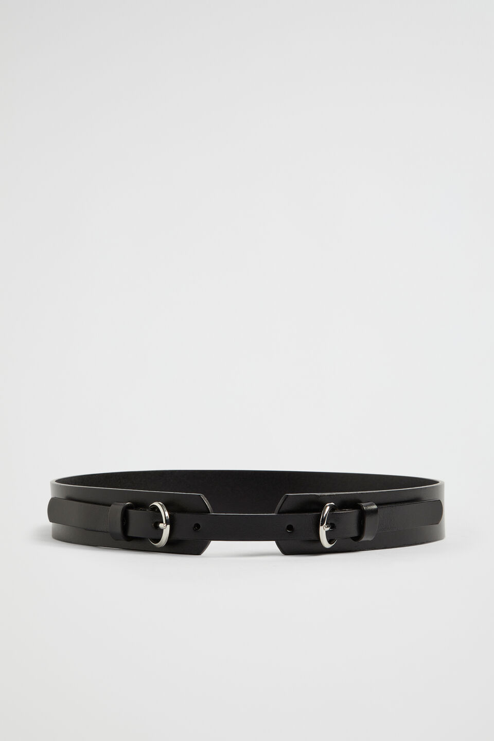 Ivy Buckle Waist Belt  Black