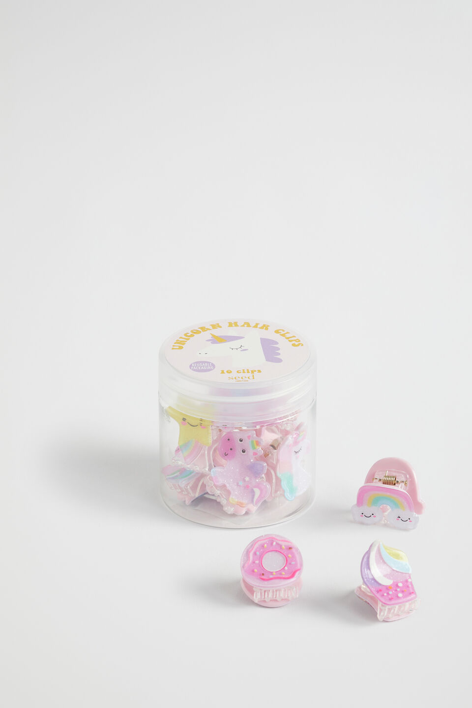 Winter Unicorn Hair Clip Tub  Multi