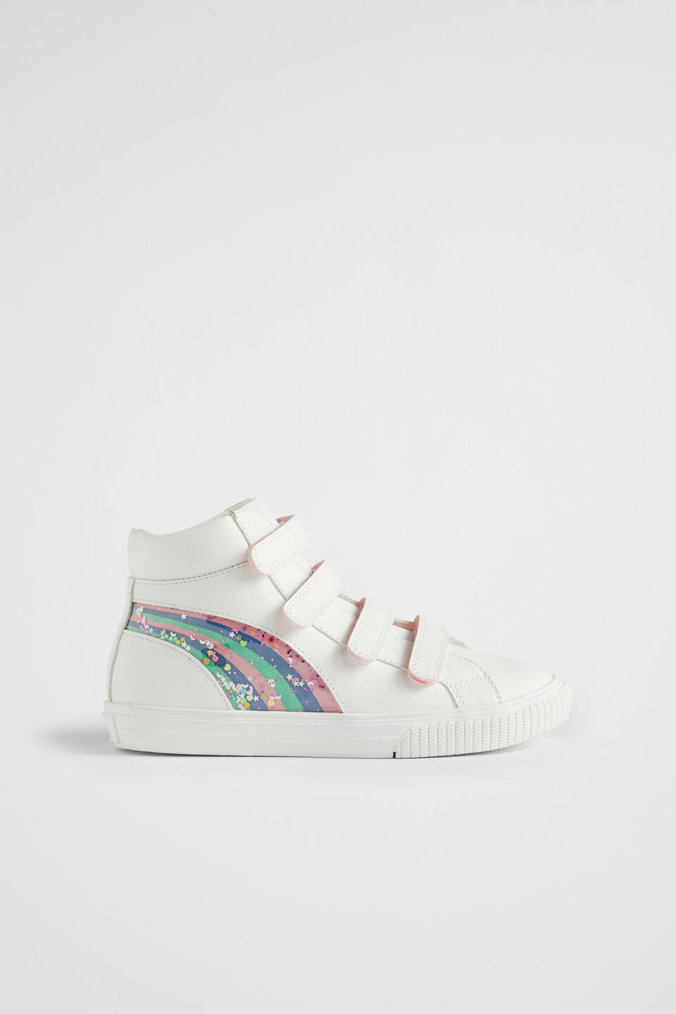 Rainbow High Top  White
