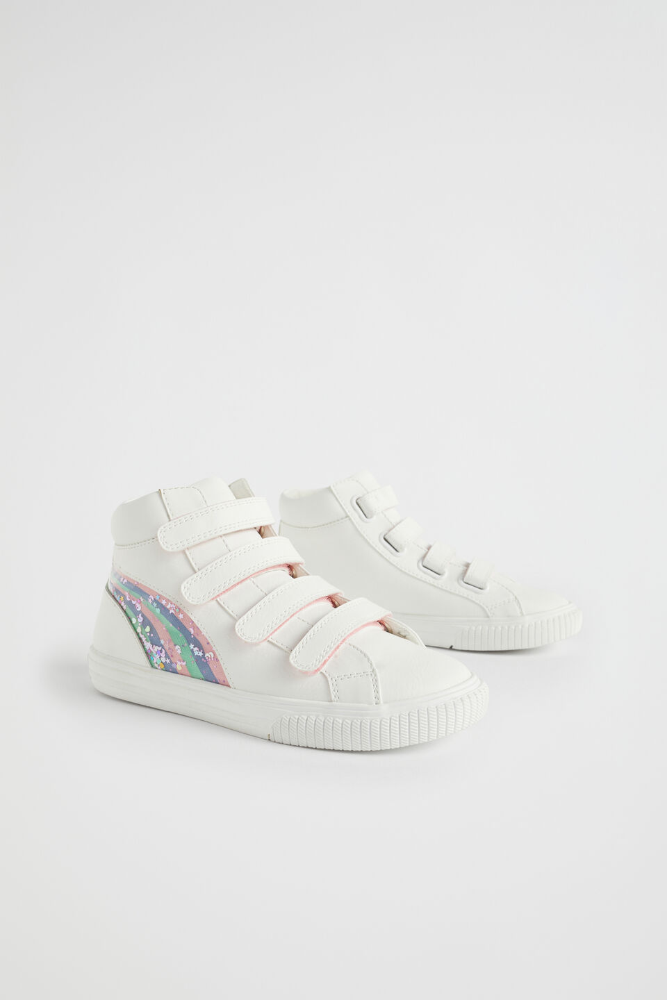 Rainbow High Top  White
