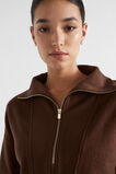 Reverse Terry Zip Thru Sweat  Hot Chocolate  hi-res