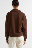 Reverse Terry Zip Thru Sweat  Hot Chocolate  hi-res