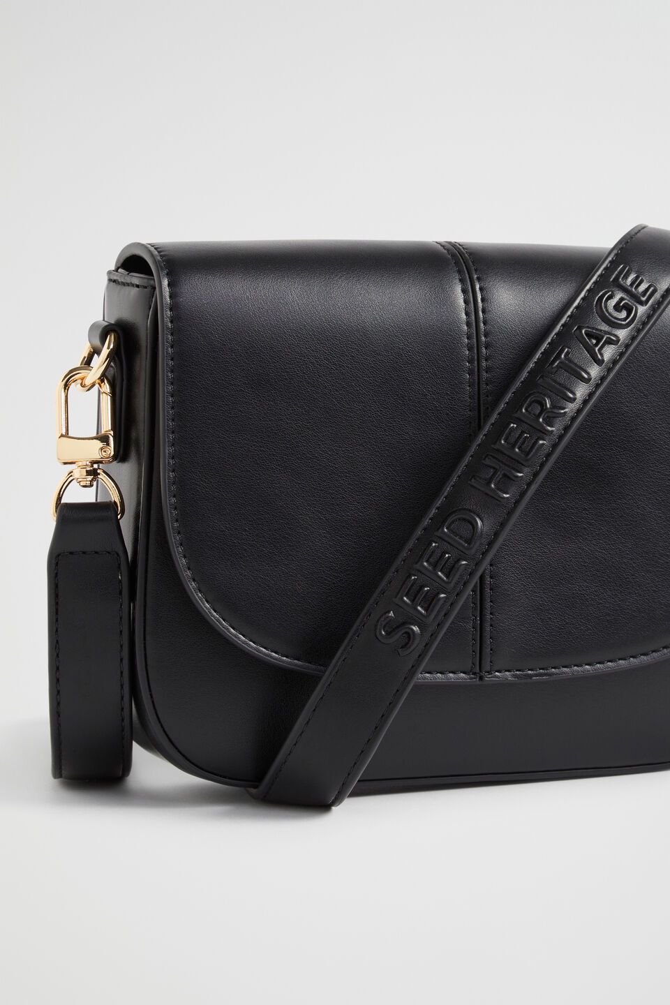 Logo Saddle Bag  Black