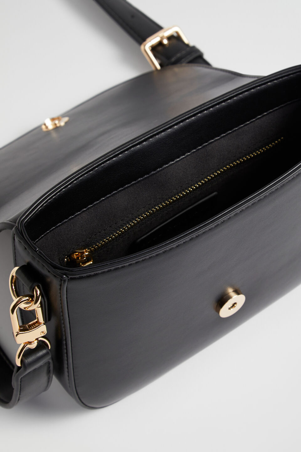 Logo Saddle Bag  Black