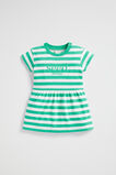 Core Logo Dress  Jade Green Stripe  hi-res