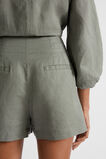 Core Linen Waisted Short  Smokey Olive  hi-res