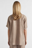Satin Short Sleeve Shirt  Cookie  hi-res