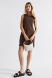 Crepe Knit Shift Dress  Deep Raisin  hi-res