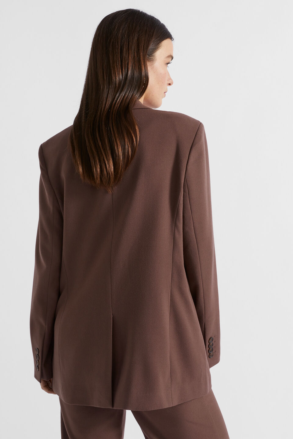 Relaxed Boyfriend Blazer  Deep Raisin