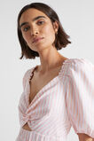 Linen Stripe Midi Dress  Tulip Pink Stripe  hi-res