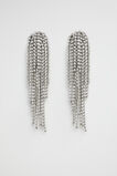 Crystal Waterfall Earring  Silver  hi-res