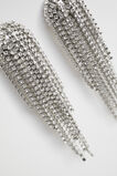 Crystal Waterfall Earring  Silver  hi-res