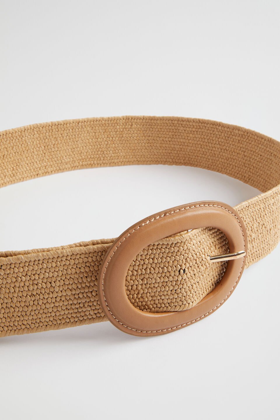 Ayla Woven Stretch Belt  Natural