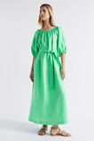 Linen Gathered Maxi Dress  Key Lime  hi-res