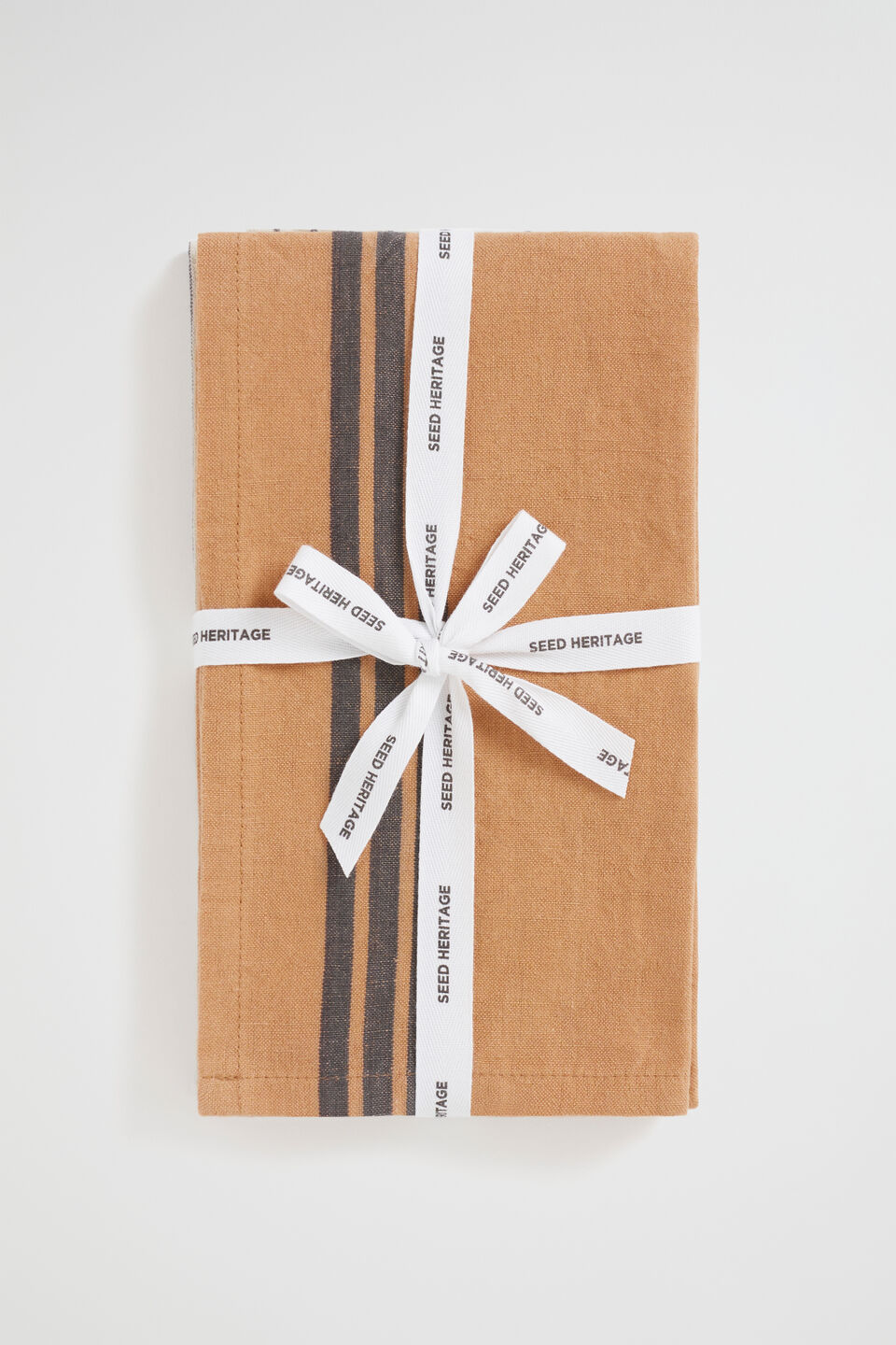 Stripe Tea Towel Set of 2  Clay