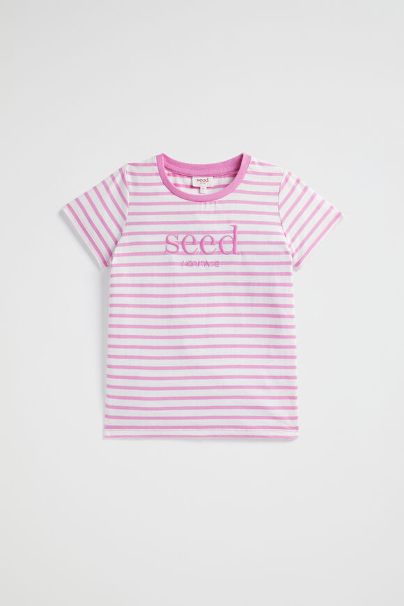 Core Logo Tee  Lily Stripe  hi-res