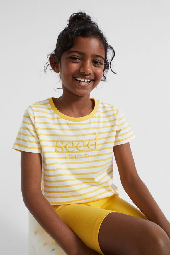 Core Logo Tee  Sunshine Stripe  hi-res