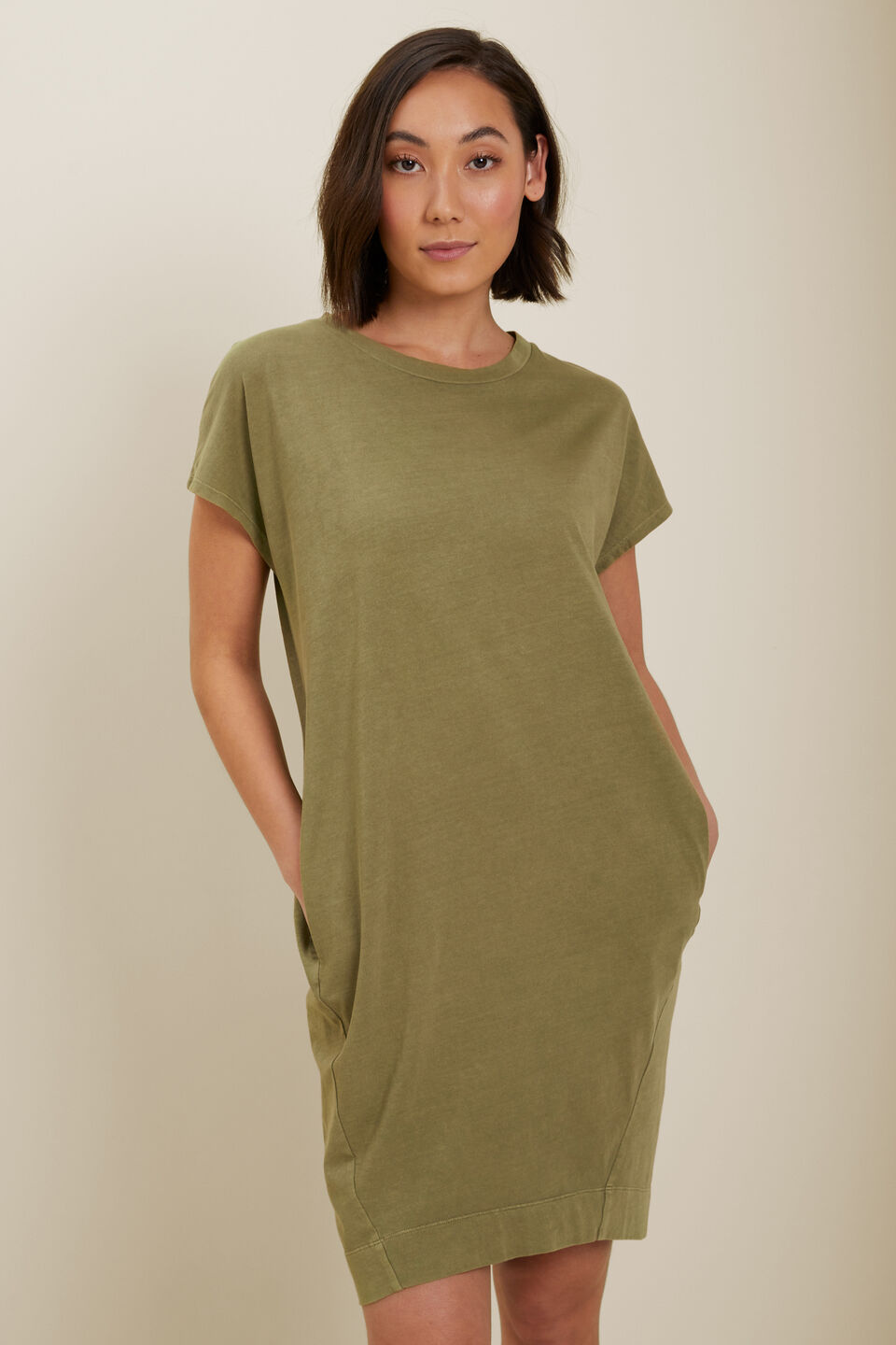 Tee Dress  Sage Green Wash