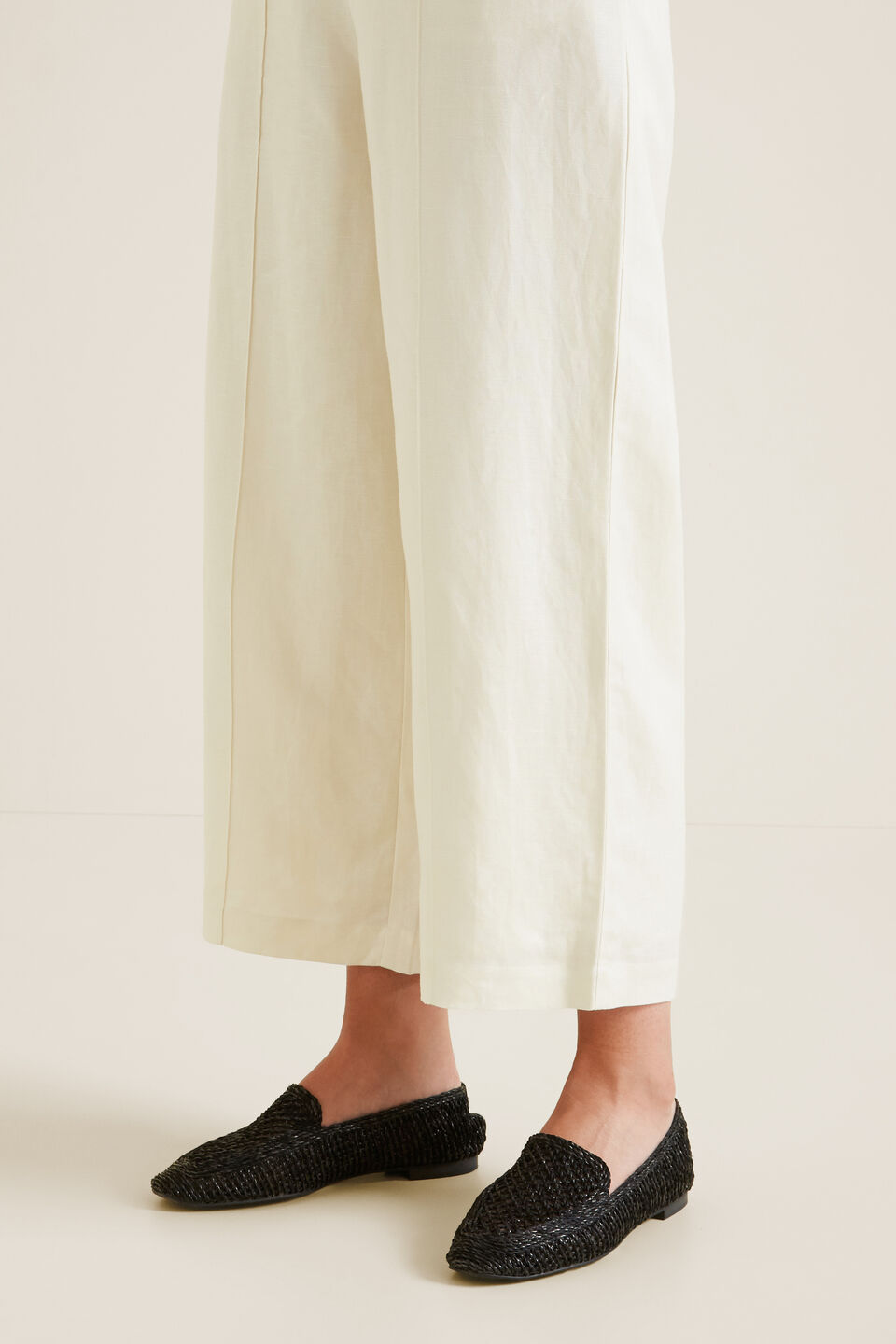 Raffia Loafer  Black