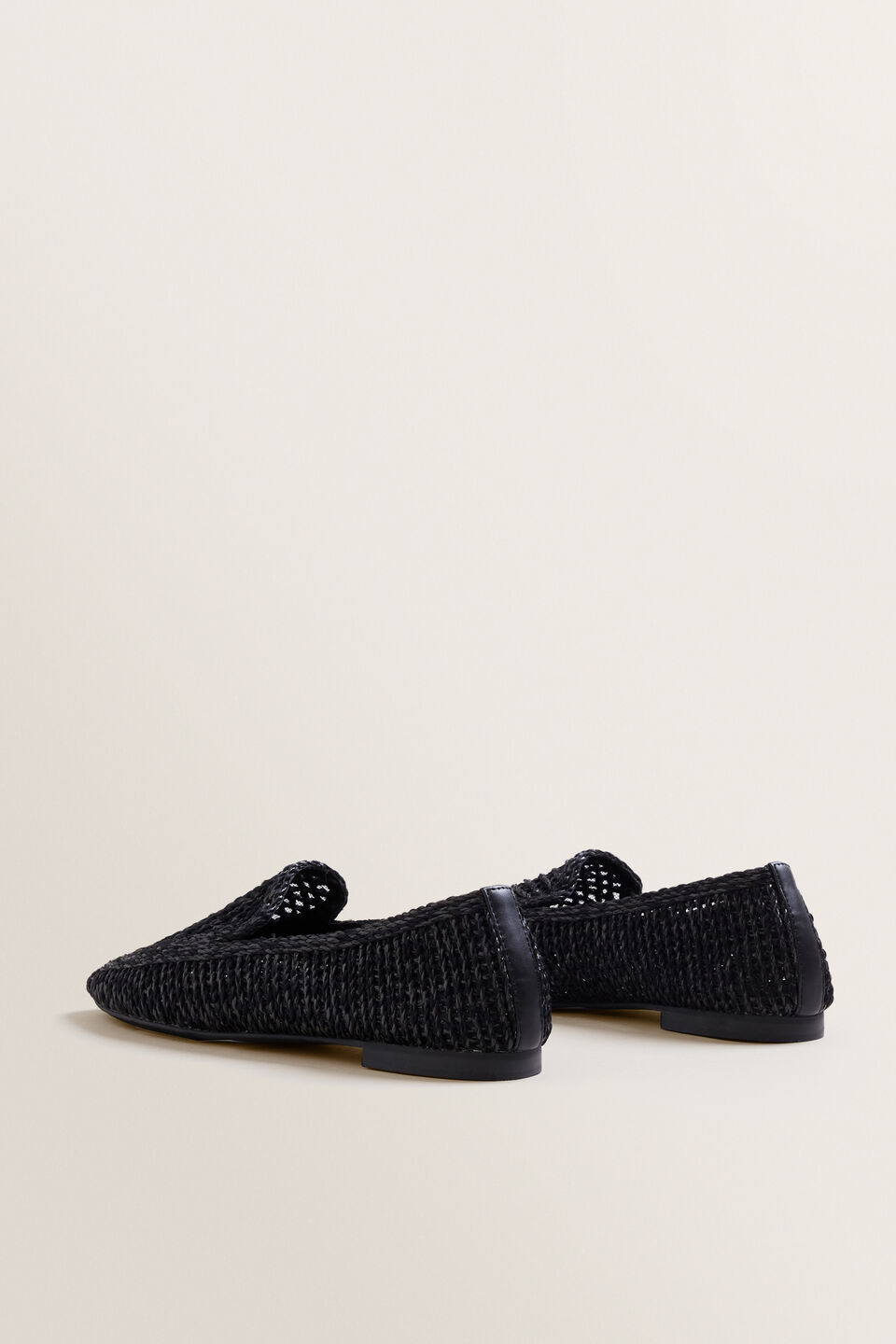 Raffia Loafer  Black