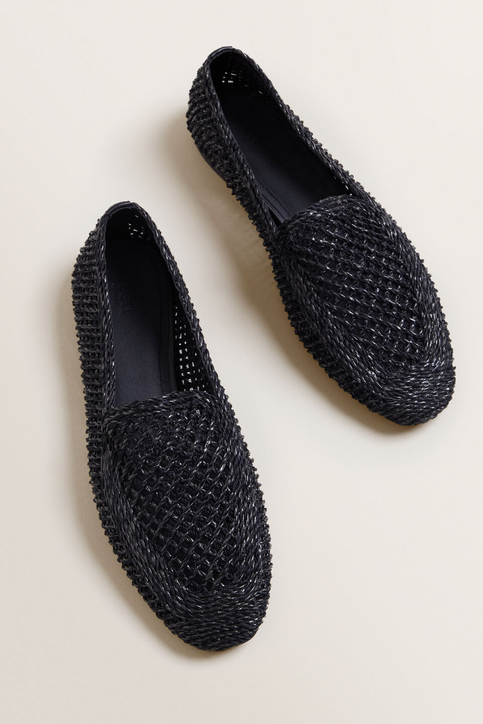 Raffia Loafer  Black