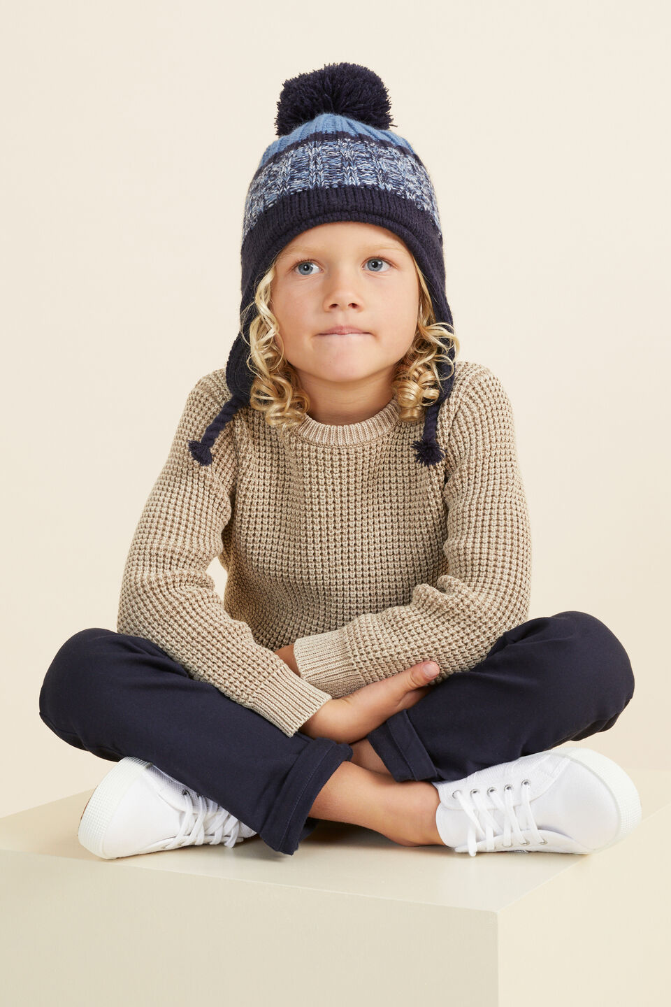 Mix Yarn Beanie  Multi