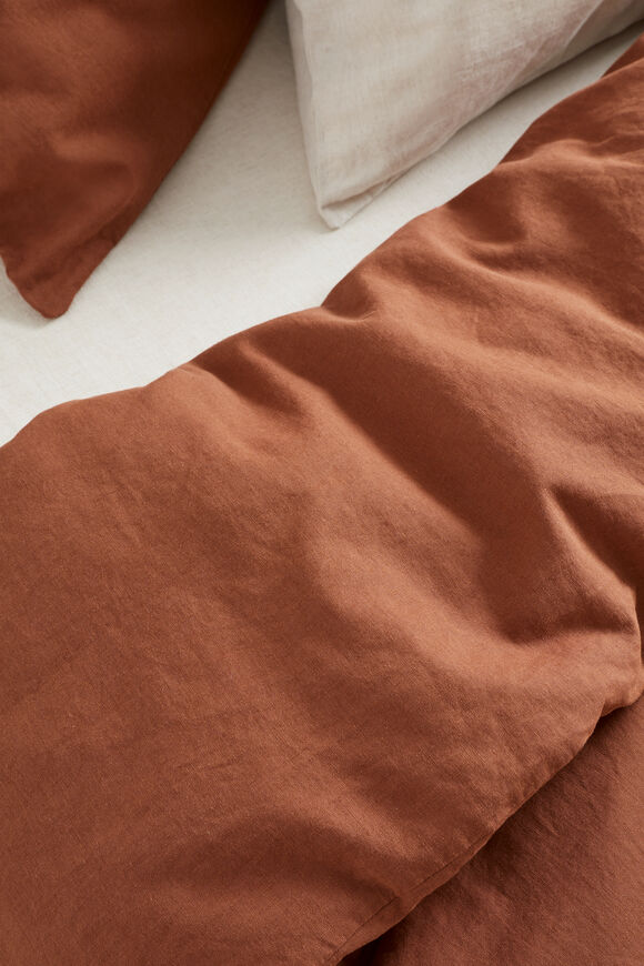 Alba Queen Duvet Cover  Burnt Brick  hi-res