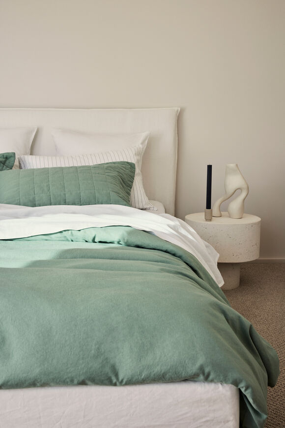 Alba King Duvet Cover  Sage Green  hi-res