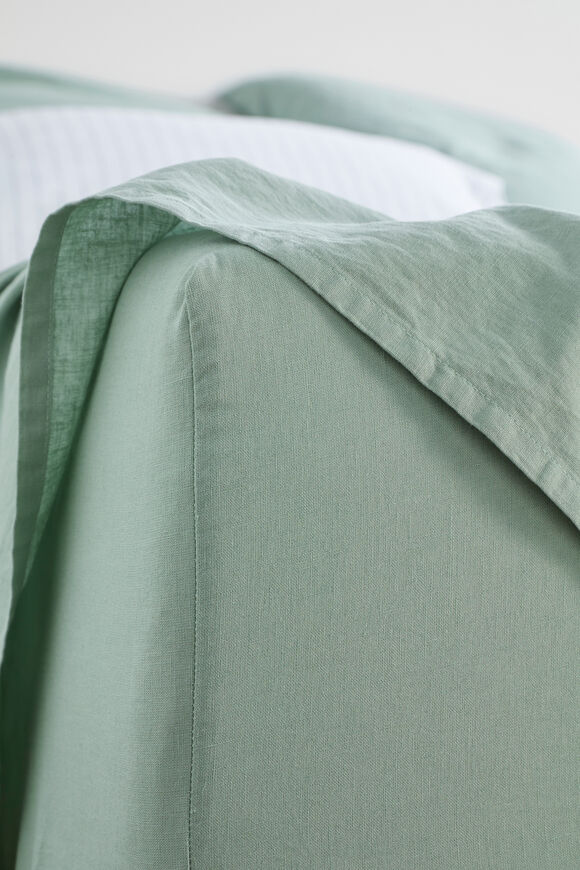 Alba Queen Fitted Sheet  Sage Green  hi-res