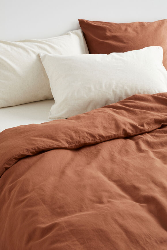 Alba Euro Pillowcase  Burnt Brick  hi-res