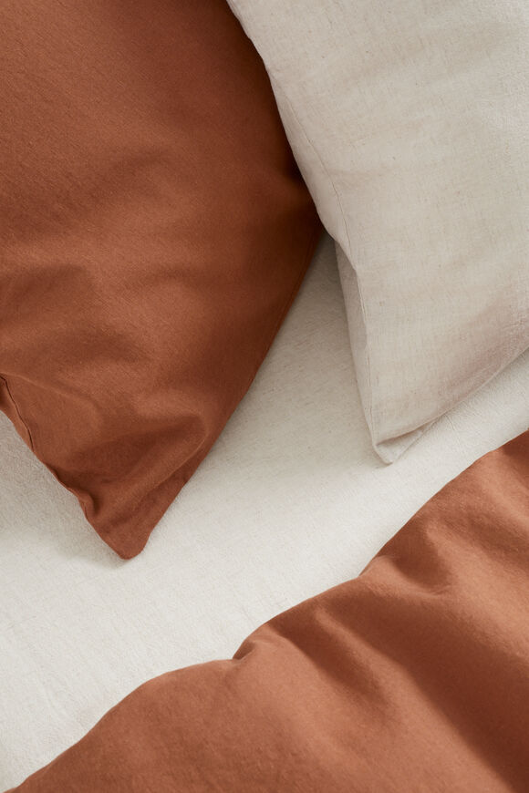 Alba Euro Pillowcase  Burnt Brick  hi-res