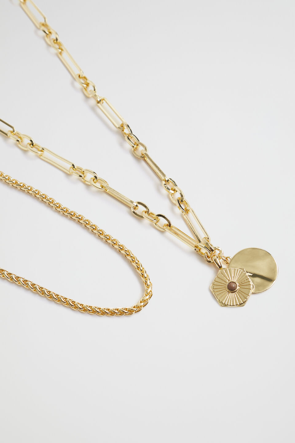 Chain Necklace Set  Gold