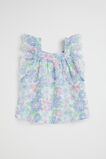 Cutwork Floral Top  Baby Blue  hi-res