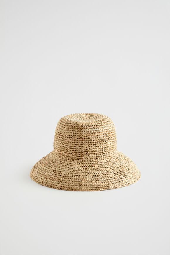 Raffia Bucket Hat  Natural Sand  hi-res