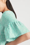 Linen Stripe Mini Dress  Deep Teal Stripe  hi-res