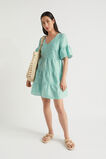 Linen Stripe Mini Dress  Deep Teal Stripe  hi-res